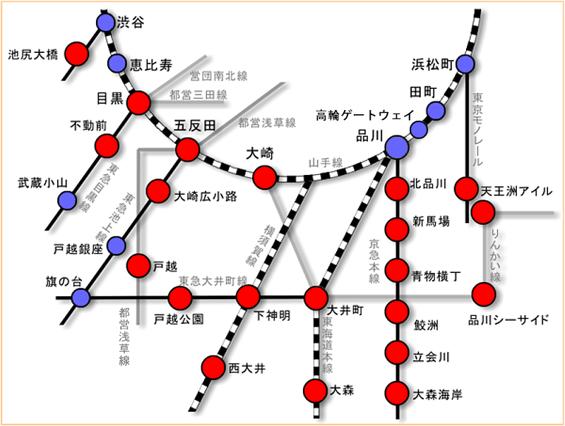 品川区路線地図